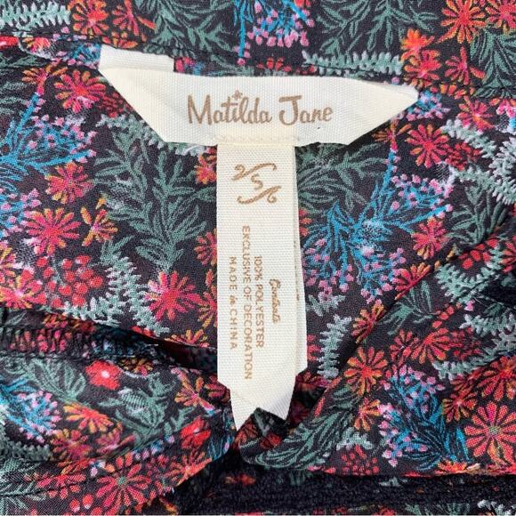 Matilda Jane Women Sheer Top Size Small Long Sleeve Romantic Floral Print - Picture 10 of 10